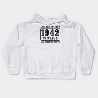 All original parts vintage 1942 limited edition birthday Kids Hoodie